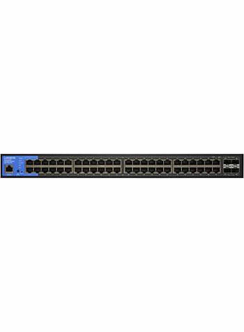 LINKSYS - 48-Port Managed Gigabit PoE+ Switch, 10G SFP+ Uplink Ports, Integrated Power over Ethernet Plus (740W), Advanced Network Security & QoS, 176 Gbps, 130.95 Mpps, LGS352MPC-EU Black - Image 1