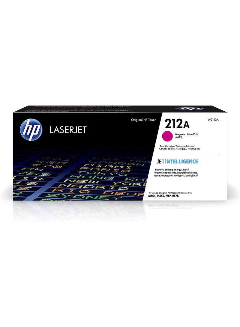 HP W2123A 212A Original LaserJet Toner Cartridge, Single Pack Magenta  - Image 1