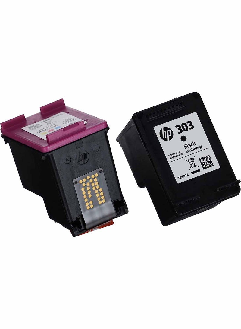 HP 303 (3YM92AE) عبوة متعددة من خراطيش الطابعة الأصلية (1 × أسود، 1 × ملون) لطابعات HP ENVY 6200 و7100 و7134 و7220e و7221e و7224e و7800 و7900e HP Tango. أسود - 1 × 200 صفحة|ثلاثية الألوان - 1 × 165 صفحة - Image 3