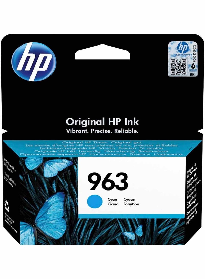 HP - 963 Original Ink Cartridge [3Ja23Ae] | Works With Officejet Pro 9010, 9013, 9020, 9023 Printers Cyan - Image 1