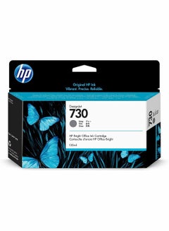 HP 730 130ml Gray Original Ink Cartridge P2V66A Grey  - Image 1