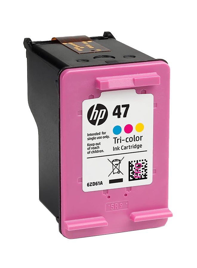 إتش بي - 47 خرطوشة حبر أصلية ثلاثية الألوان، 6Zd61Ae - Image 1