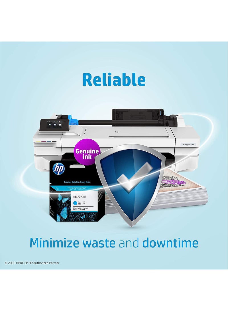 HP - 712 3ED71A 80-ml Genuine Ink Cartridge with Original Ink, for DesignJet T650, T630, T250, T230 & Studio Large Format Plotter Printers and 713 DesignJet Printhead Black - Image 1