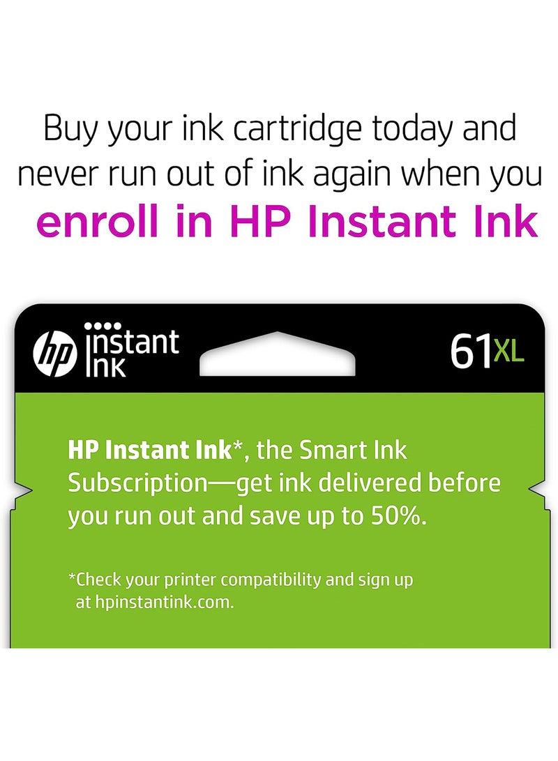 HP 61XL | Ink Cartridge | Works with Deskjet 1000 1500 2050 2500 3000 3500 Series, ENVY 4500 5500 Series, Officejet 2600 4600 Series|CH563WN Black  - Image 3