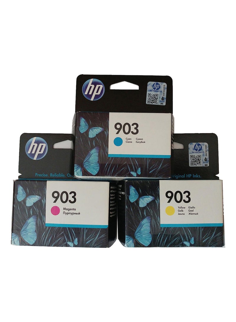 HP 903 Original Ink Cartridges for Officejet 6950, Officejet Pro 6960 6970 Cyan, Magenta, Yellow 