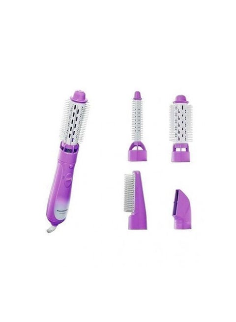 4-In-1 Hair Styler Blow Brush, 2 Speed Settings, Soft Pouch, Eh-Ka42 Purple 261.78grams