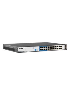 D-Link 250M 24-Port 1000Mbps PoE Switch, With 2 SFP Ports, IEEE 802.3af/at POE, 250W Total Power Budget, Plug and Play Installation | DGS-F1026P-E Black  - Image 2