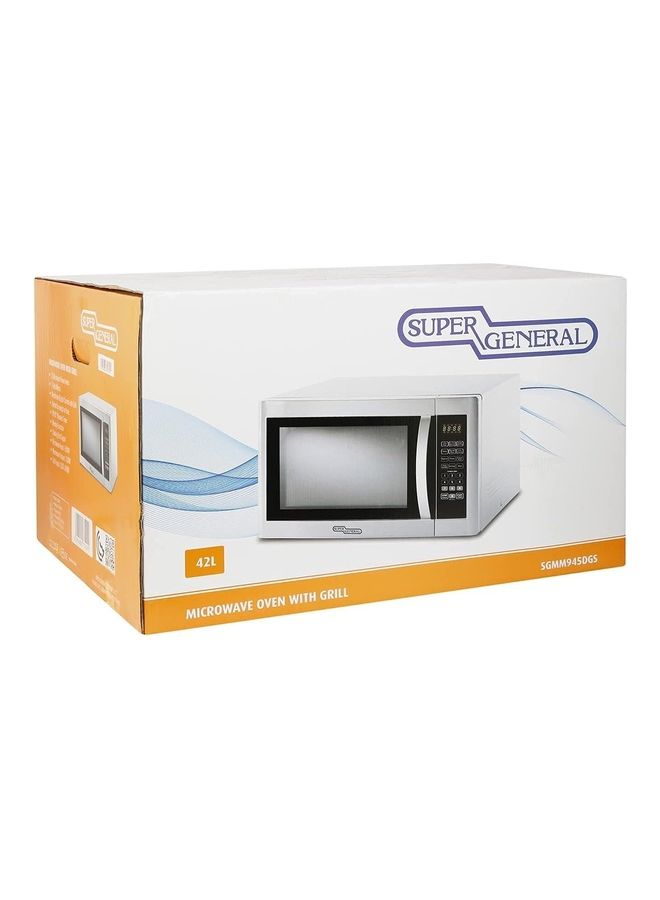 SUPER GENERAL Compact Counter Top Microwave Oven 1100W Power Grill Digital Control 42 L 1400 W SGMM945DGS White - Image 2