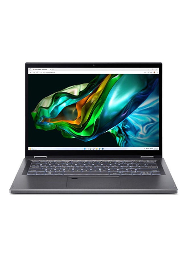 أيسر - كمبيوتر محمول Aspire 5 Spin 14 بشاشة مقاس 14 بوصة ومعالج Core i7-1355U وذاكرة وصول عشوائي 16 جيجابايت ومحرك أقراص SSD سعة 1 تيرابايت وبطاقة رسومات Intel Iris XE ونظام تشغيل Windows 11 - Image 1