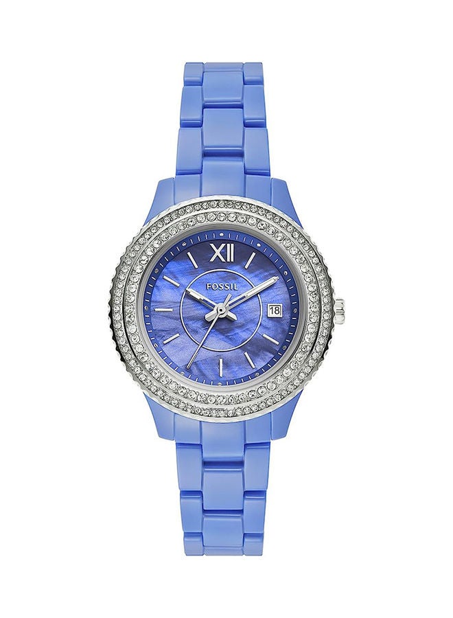 FOSSIL Women's Analog Round Shape Stainless Steel Wrist Watch CE1120 - 30 Mm  - Image 1