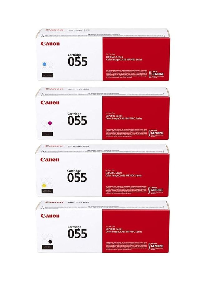 Canon CRG 055 Standard Capacity Toner Cartridge for MF743 & MF741 Printers, Bundle with Black/Cyan/Magenta/Yellow Tricolor - Image 1