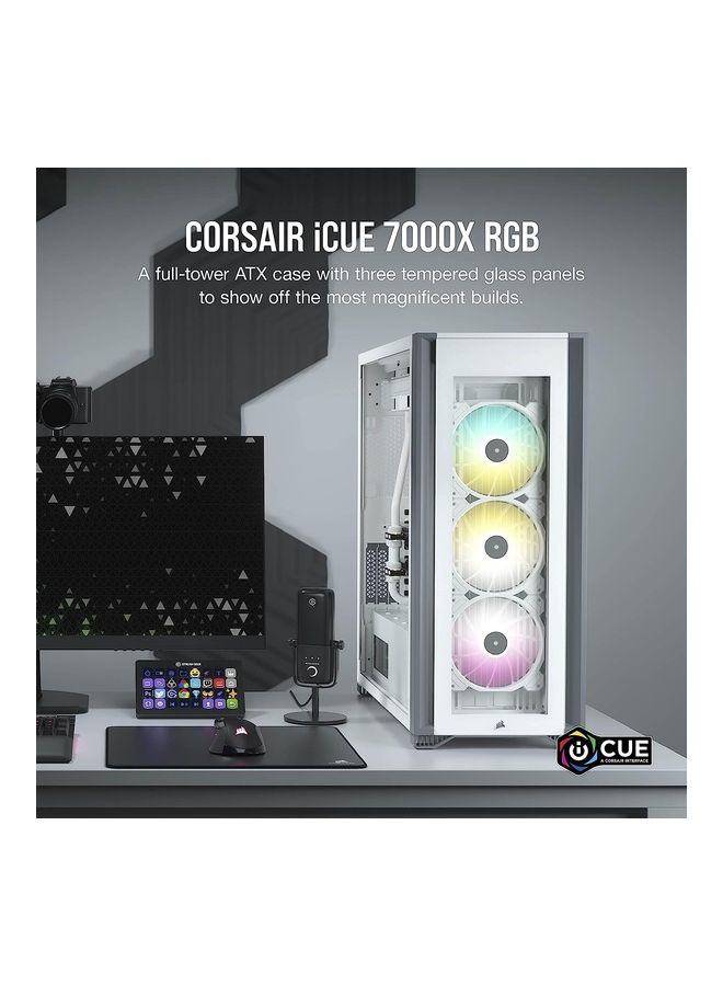 CORSAIR - iCUE 7000X RGB Tempered Glass Full-Tower ATX Computer Case/Gaming Cabinet - CC-9011227-WW White - Image 1