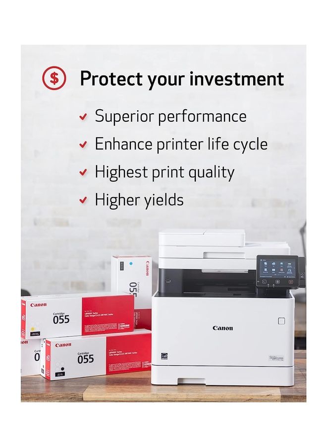 Canon Genuine Toner, Cartridge 055 (3013C001) 1 Pack, for Canon Color imageCLASS MF741Cdw, MF743Cdw, MF745Cdw, MF746Cdw,LBP664Cdw Laser Printers Yellow - Image 3