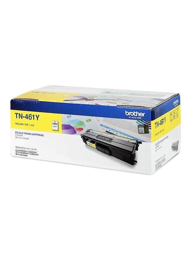 brother Genuine Tn-461Y Standard Yield Ink Printer Toner Cartridge Yellow - Image 1