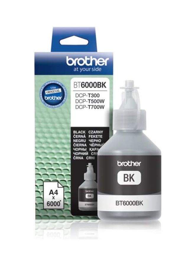 brother Genuine Bt6000Bk Standard Yield Ink Bottle For Ink Tank Printers Black - Image 1