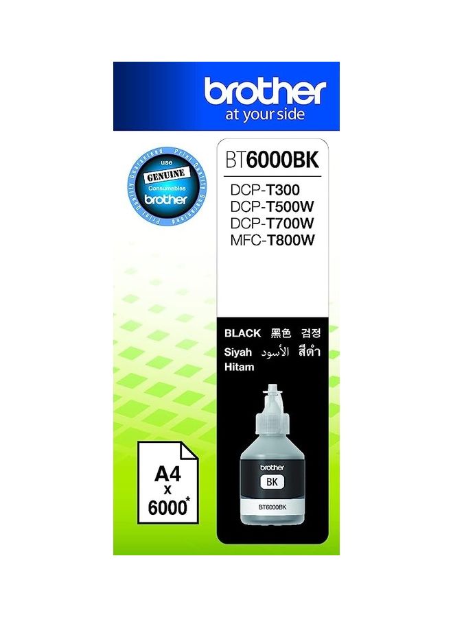 brother Genuine Bt6000Bk Standard Yield Ink Bottle For Ink Tank Printers Black - Image 3