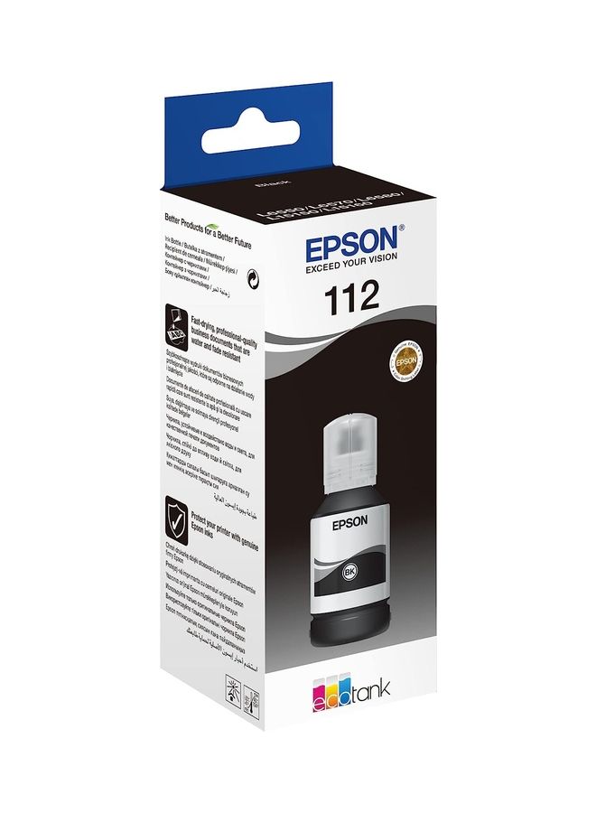 EPSON - 112 Ecotank Pigment Ink Bottle Black - Image 1