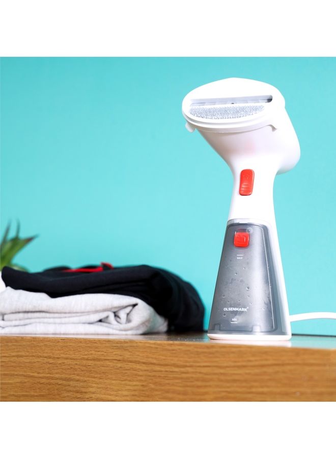 Olsenmark - Portable Handheld Garment Steamer With Water Tank 120.0 ml 1000.0 W OMGS1817 White/Grey - Image 1