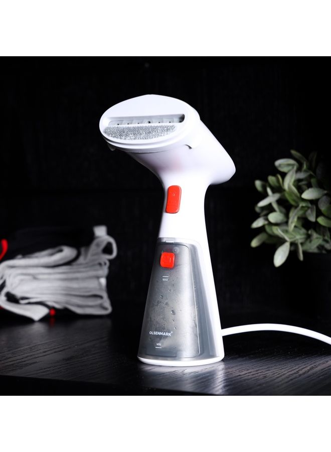 Olsenmark - Portable Handheld Garment Steamer With Water Tank 120.0 ml 1000.0 W OMGS1817 White/Grey - Image 1
