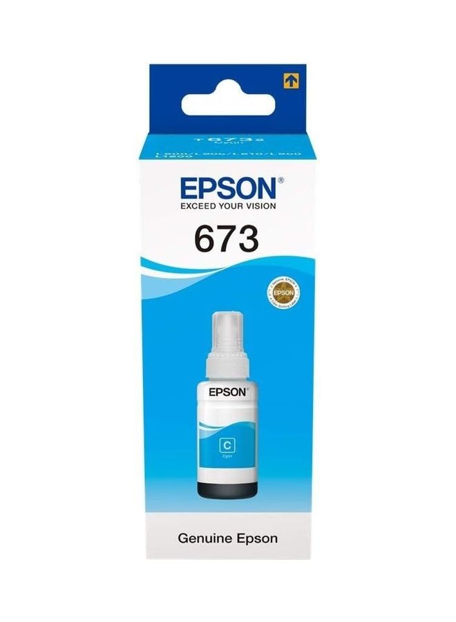 EPSON 673 Ecotank Ink Bottle, Ink For Printer Refill, 70 Ml Cyan  - Image 1