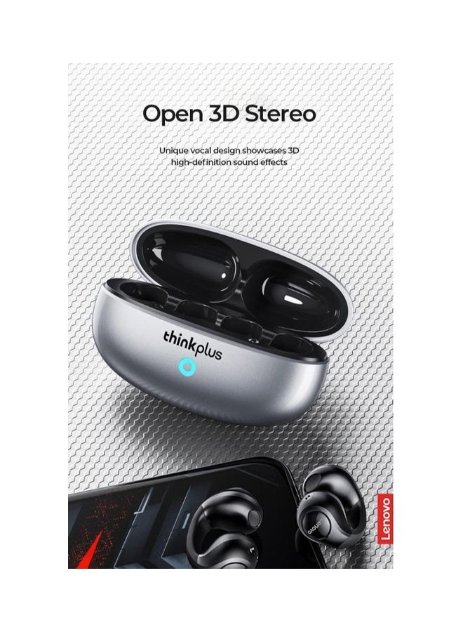 Lenovo Thinkplus Air Conduction Wireless Earphone Ear Clip Noise Reduction High-definition Call Headset Waterproof Grey  - Image 5