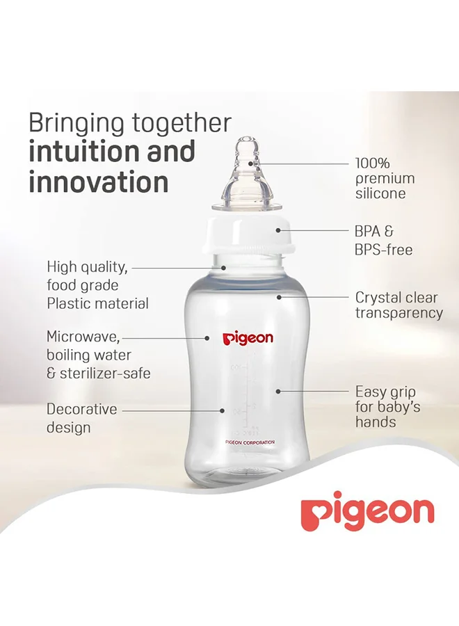 pigeon Streamline Plastic Bottle Slim Neck (Plain) - 150ML
