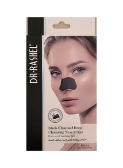 DR. RASHEL Black Charcoal Deep Cleansing Nose Strips 6 Pieces Black 