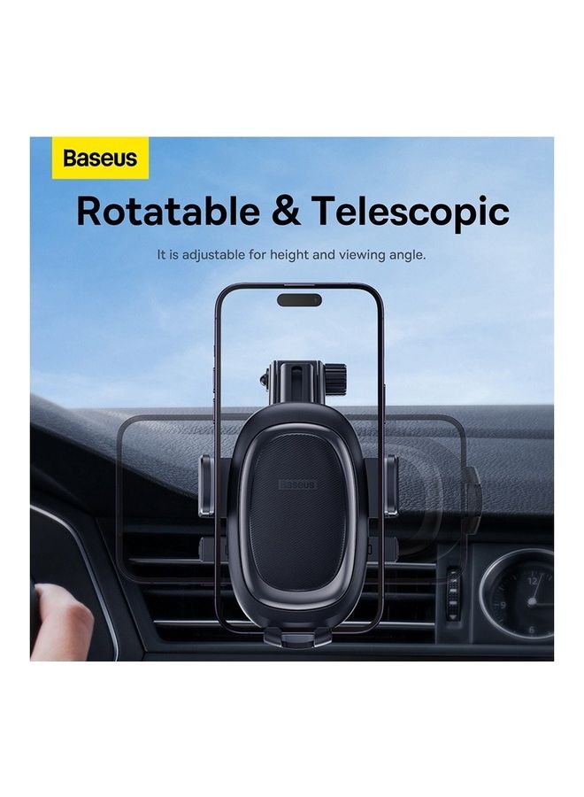 Baseus - Car Phone Holder 3 in 1 Phone Holder Car for Dashboard,Windshield,Air Vent Mobile Holder for Car with Auto Clamping Strong Suction Cup Car Phone Mount Compatible with iPhone 15 Pro Max/14/13/S23/S22 Black - Image 1
