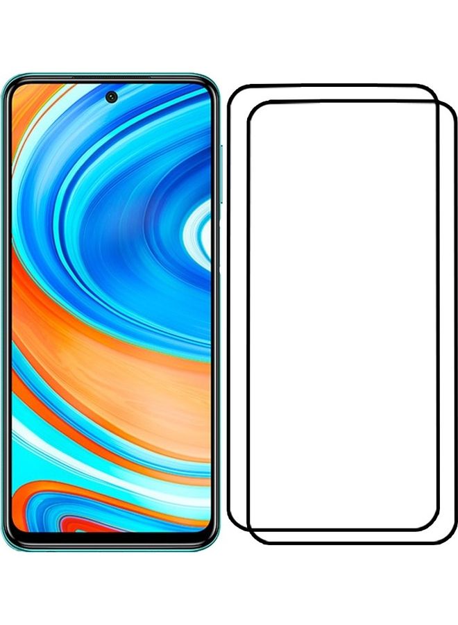 مارجون 2 Pack For Xiaomi Redmi Note 9 Pro Screen Protector Tempered Glass Full Glue Back Clear - Image 2