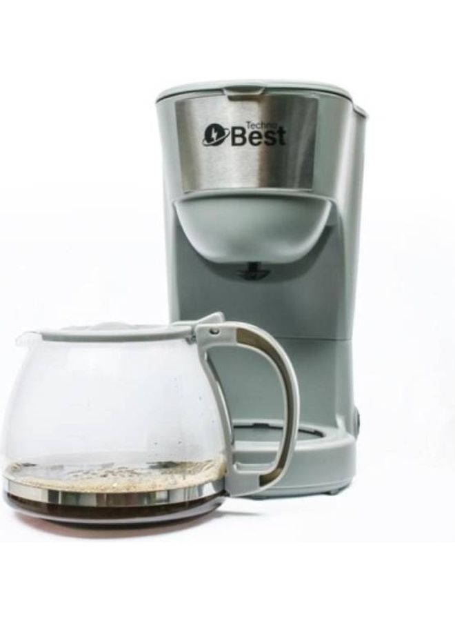 Techno Best - Coffee Maker 1.25 L 600 W BCM-002 Silver - Image 1