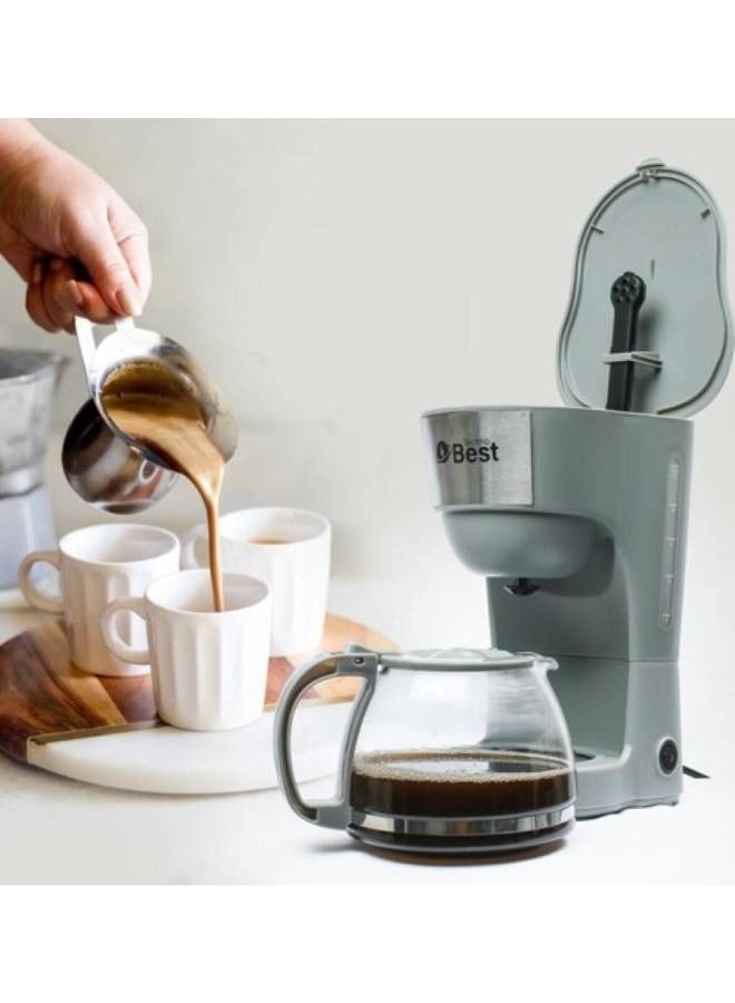 Techno Best - Coffee Maker 1.25 L 600 W BCM-002 Silver - Image 1