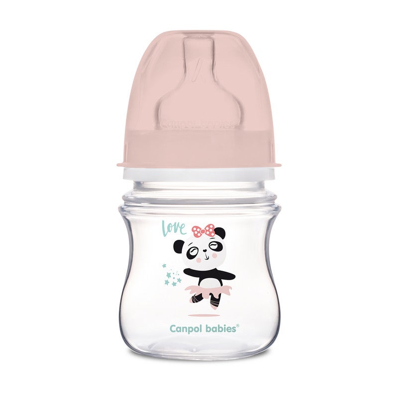 Canpol babies Easystart Anti-colic Wide Neck Bottle 120ml PP EXOTIC ANIMALS pink - Image 5