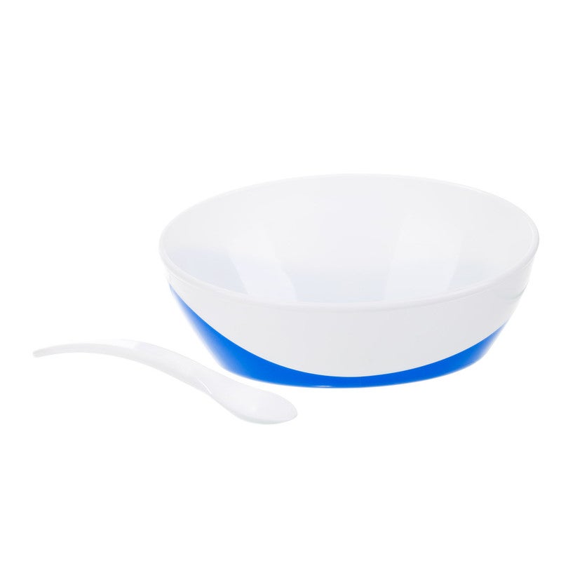 Canpol babies - Canpol babies Bowl with Spoon and Lid 350ml LITTLE COW blue - Image 1