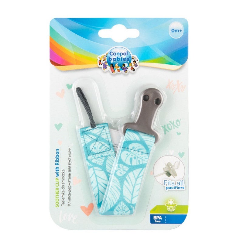 Canpol babies Soother Clip with Ribbon EXOTIC ANIMALS - Image 1
