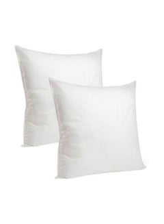 AMERICAN POLO 2 Pieces Microfibre Square Cushion Filler Microfiber White 45X45cm  - Image 1