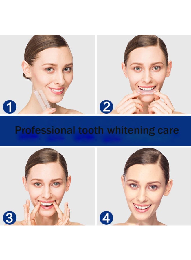 VILILY 14 Pairs 28 Piece 3D White Teeth Whitening Strip Dental Whitening Kit 100% Genuine Branded for Express Fast Result Treatments Professional Whitener Enamel & Stains Removal-Unisex 14grams  - Image 2