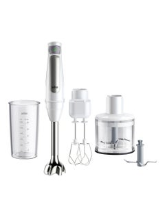 4 in 1 MultiQuick 7 MQ 7035 Hand Blender - with ActiveBlade technology, Blender & Food Processor 1000 W MQ7035BI White/Silver