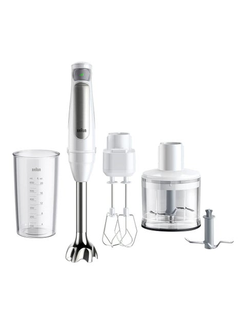 4 in 1 MultiQuick 7 MQ 7035 Hand Blender - with ActiveBlade technology, Blender & Food Processor 1000 W MQ7035BI White/Silver