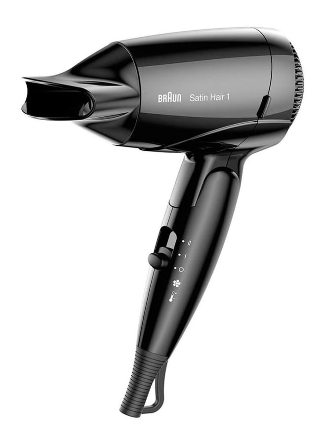 BRAUN 3 Style And Go Travel Satin Hair Dryer Black - Image 1