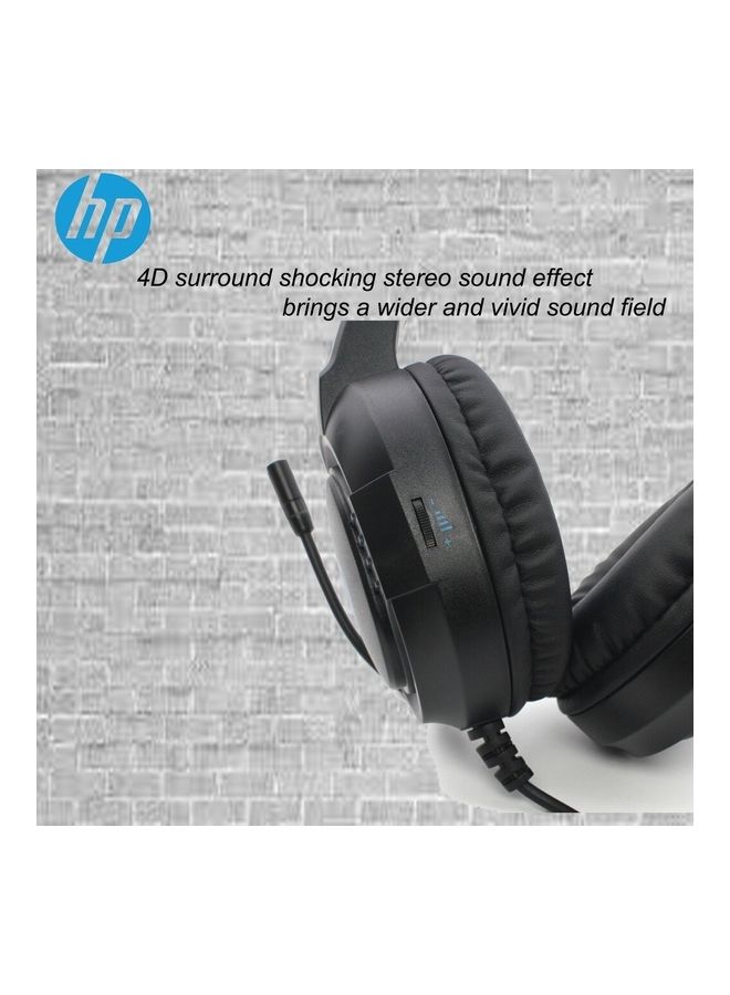 HP Dhe-8003 Wired Gaming Headset With Rgb Light 3.5 Mm + Usb Black  - Image 3
