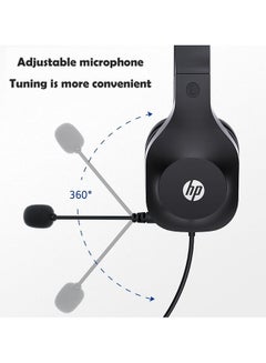 HP Dhh-1601 Head-Mounted Computer E-Sports Game Learning Online Class Exam Headset Black  - Image 2