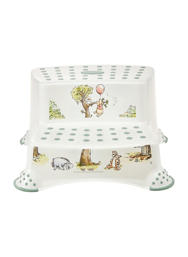 keeeper - Disney Double Step Stool With Anti-Slip Function - Winnie The Pooh - White - Image 1