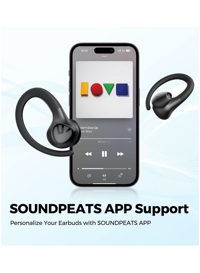 SoundPEATS In-Ear  Wings2 Sports Wireless Headphones Specially Designed For Athletes Black  - Image 3