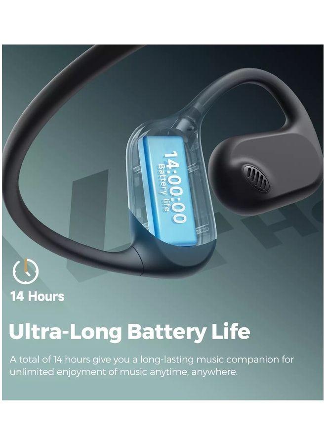 SoundPEATS - In-Ear RunFree Bluetooth Air Conduction Sport Headphones Black - Image 1