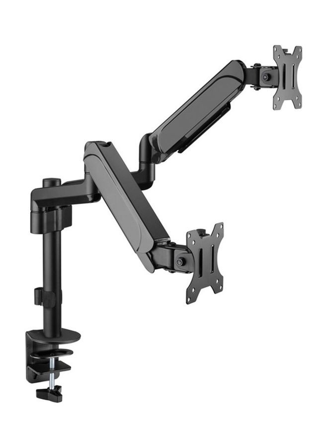 GameOn Pole Mounted Aluminum Heavy Duty Gas Spring Single Monitor Arm Stand Mount For 17-Inch To 32-Inch Matte Black  - Image 1