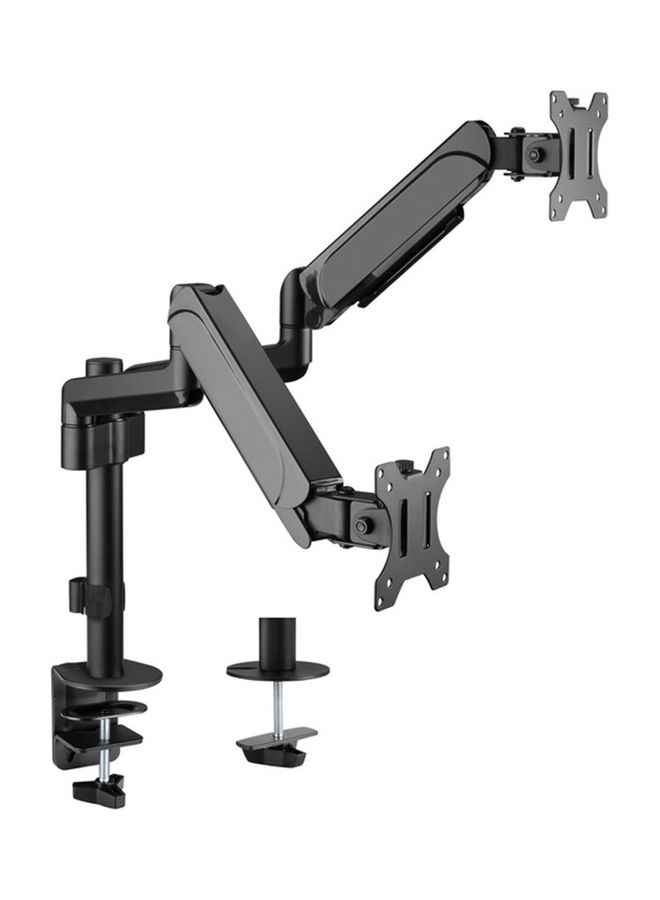 GameOn Pole Mounted Aluminum Heavy Duty Gas Spring Single Monitor Arm Stand Mount For 17-Inch To 32-Inch Matte Black  - Image 2