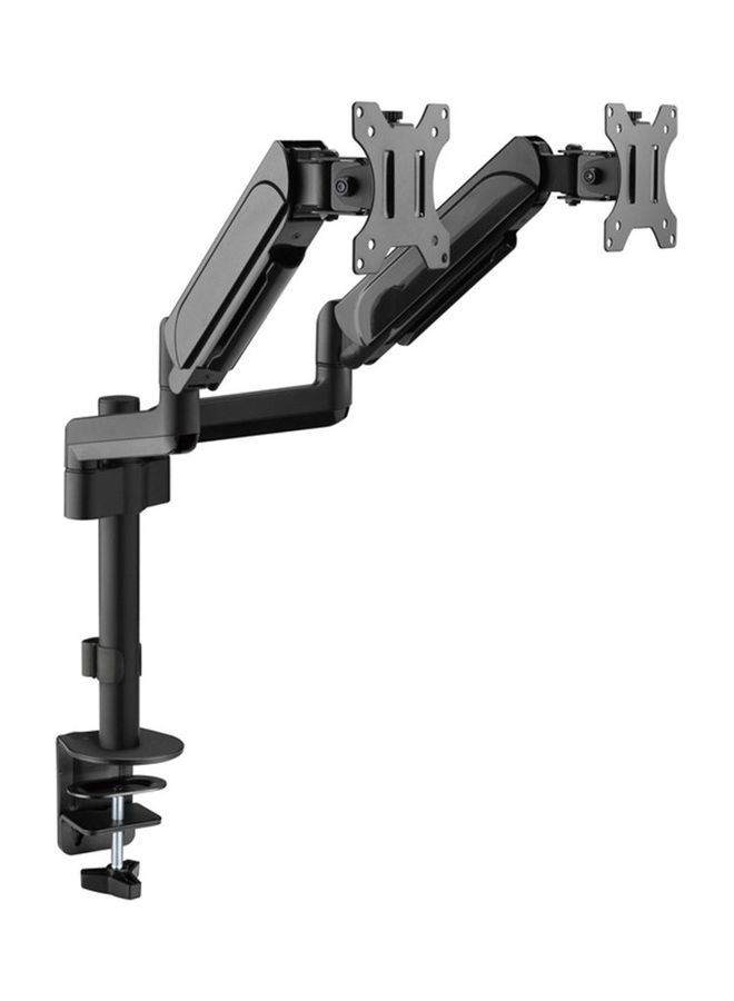 GameOn Pole Mounted Aluminum Heavy Duty Gas Spring Single Monitor Arm Stand Mount For 17-Inch To 32-Inch Matte Black  - Image 3