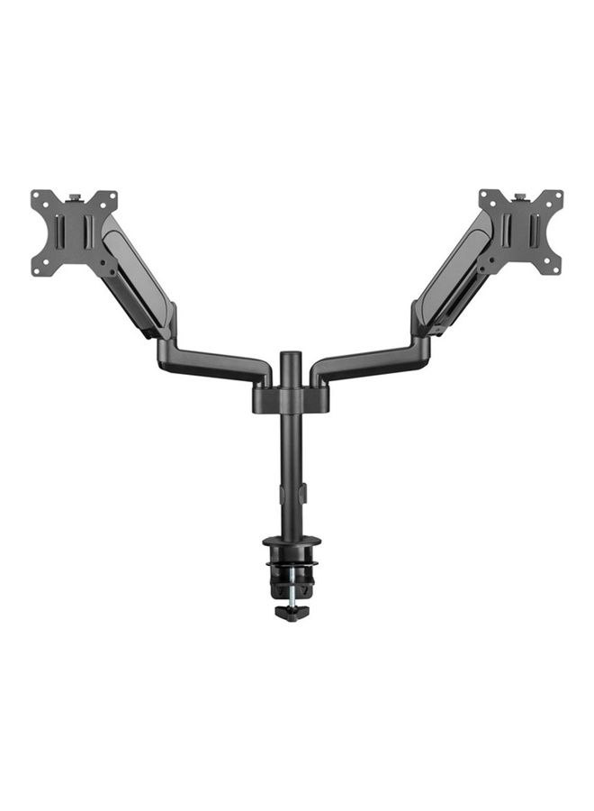 GameOn Pole Mounted Aluminum Heavy Duty Gas Spring Single Monitor Arm Stand Mount For 17-Inch To 32-Inch Matte Black  - Image 4