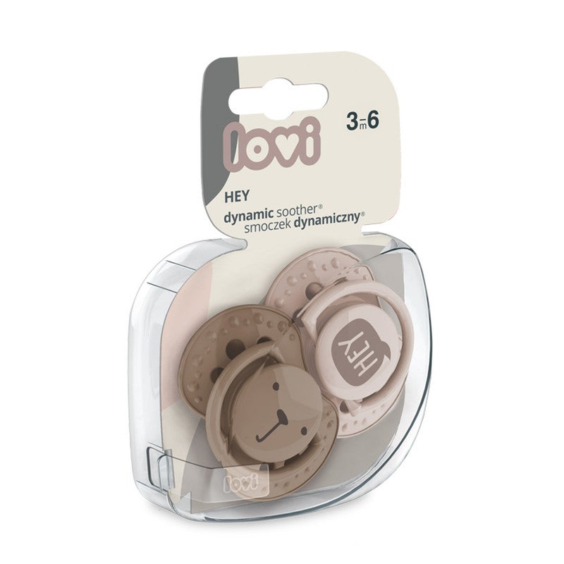 لوفي لهاية لوڤي سيليكون ديناميكية للأطفال من عمر 3 إلى 6 أشهر، قطعتين، مرحبًا يا فتاة - Image 2