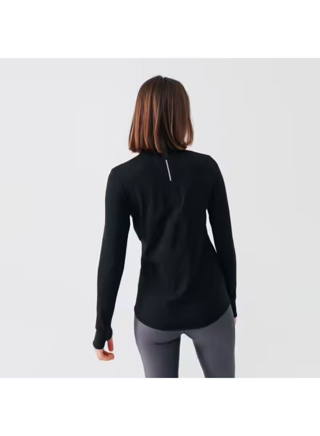 DECATHLON Run Warm Long Sleeve T-Shirt Black - Image 2